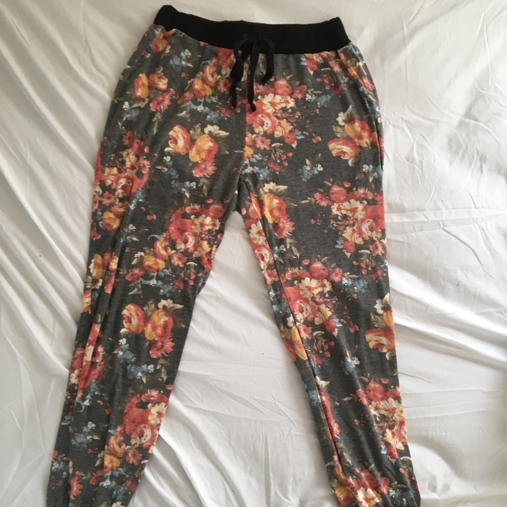 Floral joggers